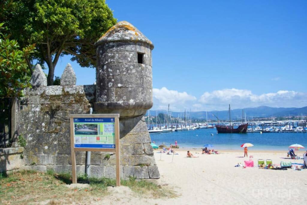 Precioso Apartamento En Baiona Zona Centro Exteriör bild